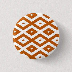 Orange-weiße Diamantform Button