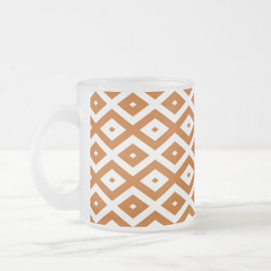Orange-weiße Diamantform Mattglastasse