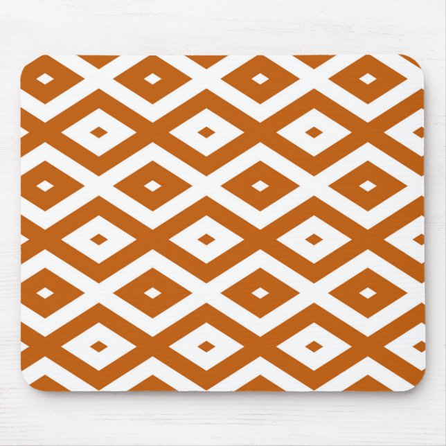 Orange-weiße Diamantform Mousepad (Vorne)