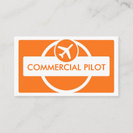 Orange weiße, einfache, benutzerdefinierte Pilotka Visitenkarte