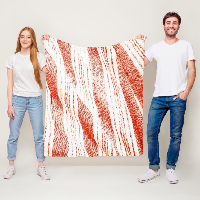 Orange-weiße gewebte Fouta-Textilie Fleecedecke (Beispiel)