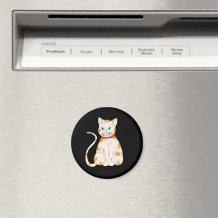 Orange-weiße Katzen-Magnet Magnet