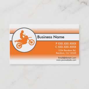 Orange weiße motocross-Personen-Visitenkarten Visitenkarte