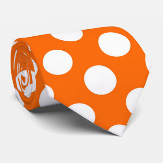 Orange weiße Polkapunktmuster-Krawatte Krawatte