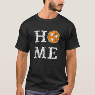 Orange Weiße Tennessee-Flagge Vintage Retro Zuhaus T-Shirt