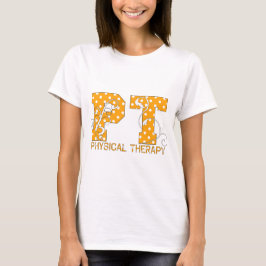 orange weiße Tupfen Pints T-Shirt