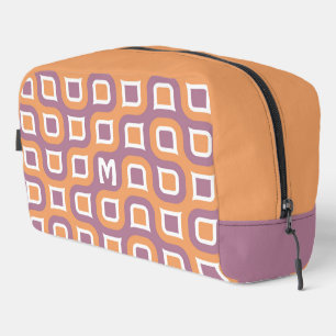 Orange Weiße Veilchen Violette Midcentury-Kunst-Mu Waschbeutel