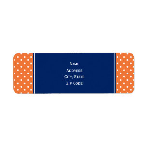 Orange, weißer Polka Dot mit Royal Blue