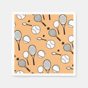 Orange weißes Schwarzes des Tennis Serviette