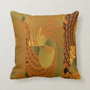 Orange Whirl-Muster-Amerikaner MoJo Kissen