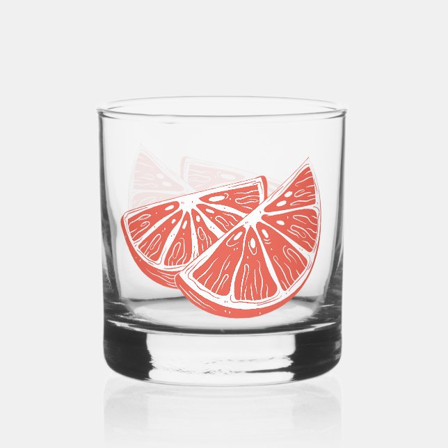 Orange Whiskyglas (Vorderseite)