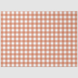 Orange & White Checkered Tissue Paper Seidenpapier