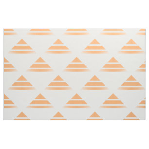 Orange White Geo Triangle Muster Stoff