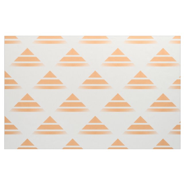 Orange White Geo Triangle Muster Stoff (Fat Quarter (45,7 x 55,9 cm))