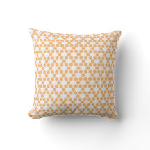 Orange White Geometric Hexagon Muster
