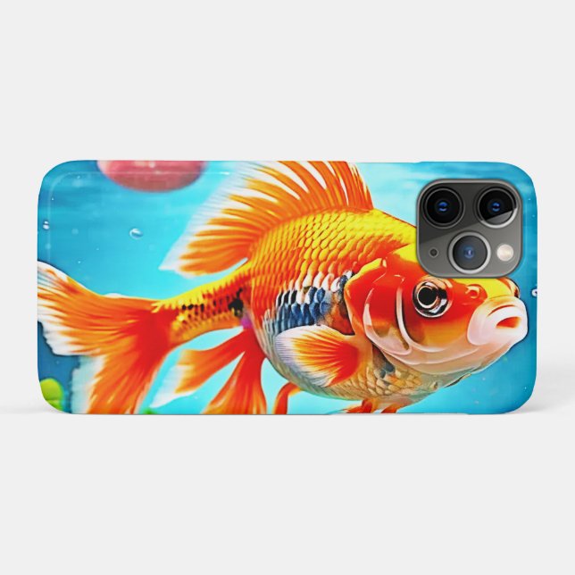 Orange White Goldfish Case-Mate iPhone Hülle (Rückseite (Horizontal))