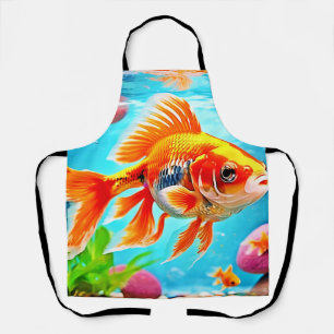 Orange White Goldfish Schürze