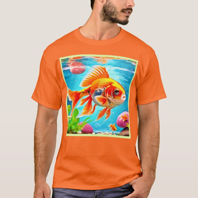 Orange White Goldfish T-Shirt (Vorderseite)