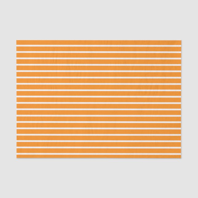 ORANGE & WHITE HALLOWEEN STRIPEN SEIDENPAPIER (Vorderseite)