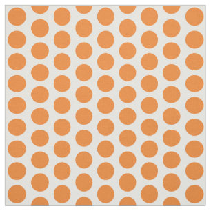 Orange White Mini Polka Dots Fabric Stoff