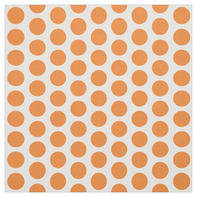 Orange White Mini Polka Dots Fabric Stoff (Muster)