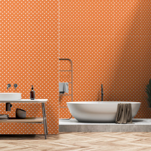 Orange & White Polka Dot Nahtloser Fall Tapete
