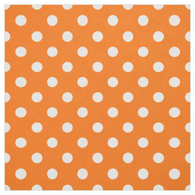 Orange White Polka Dots Textile Stoff (Muster)