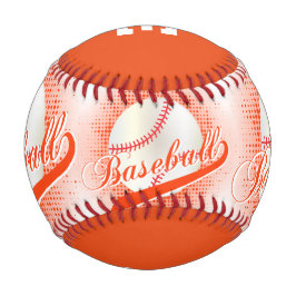 Orange | White Retro Baseball Sports