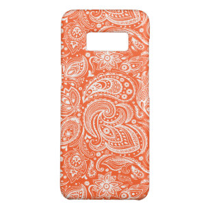 Orange & White Retro Paisley Damaskus Muster Case-Mate Samsung Galaxy S8 Hülle