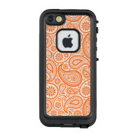 Orange & White Vintag Paisley