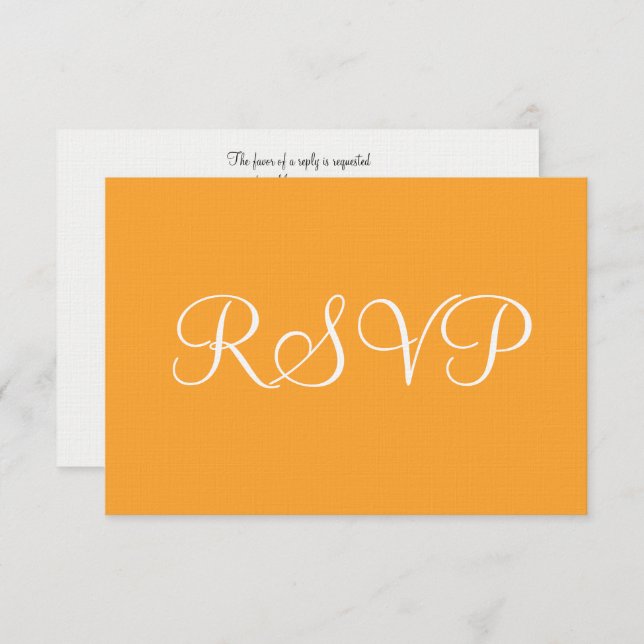 Orange White Wedding RSVP (Vorne/Hinten)