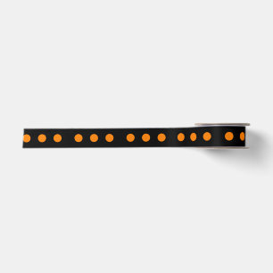 Orange wiederholte Punkte Satinband