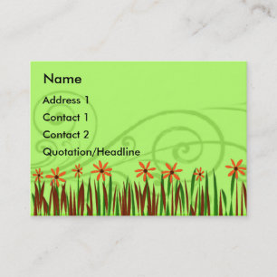 Orange Wild Blume Visitenkarte