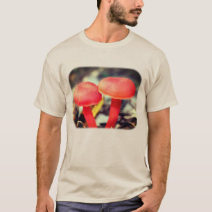 Orange Wild Mushroom Pair Nature T-Shirt