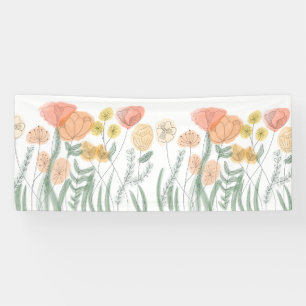 Orange Wildblumen Banner