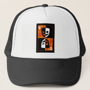 Orange Wildcard Poker Diamonds Trucker Cap Truckerkappe