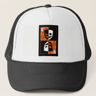 Orange Wildcard Poker Diamonds Trucker Hat Truckerkappe