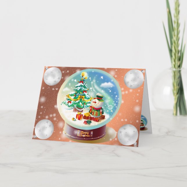 Orange Winter Karte (Vorderseite)