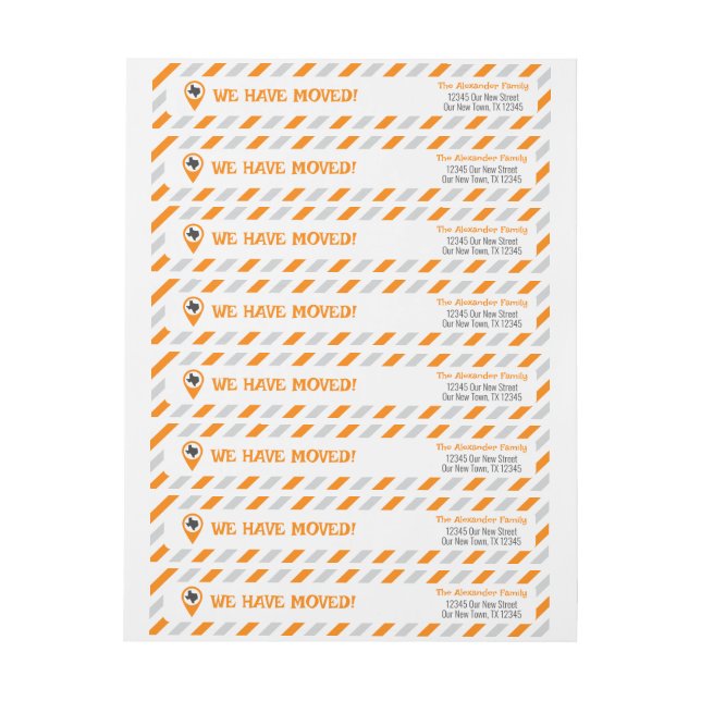 Orange wir bewegten Streifen (Bogen)
