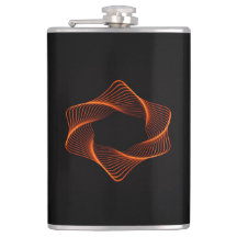 Orange Wire Frame Torus Object