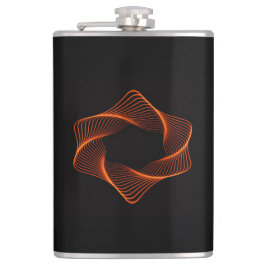 Orange Wire Frame Torus Object Flachmann