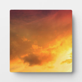 Orange Wolken Fotoplatte