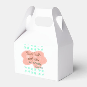 Orange Wolken funkeln funkeln kleine Sterne grün  Geschenkschachtel