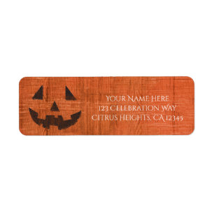 Orange Wooden Pumpkin Rustikales Halloween-Party