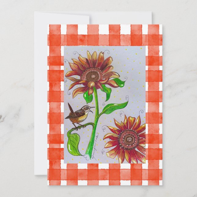 Orange Wren Einladung (Vorderseite)