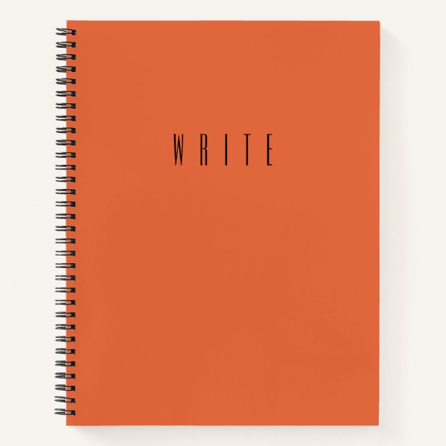 Orange Write Notizbuch (Vorderseite)