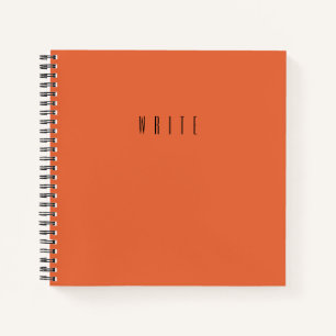Orange Write Typografy Text Notizbuch