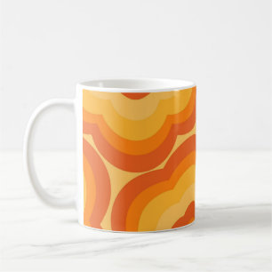 Orange Y2K Wildflower Bold Retro Frühjahrs Küche Kaffeetasse