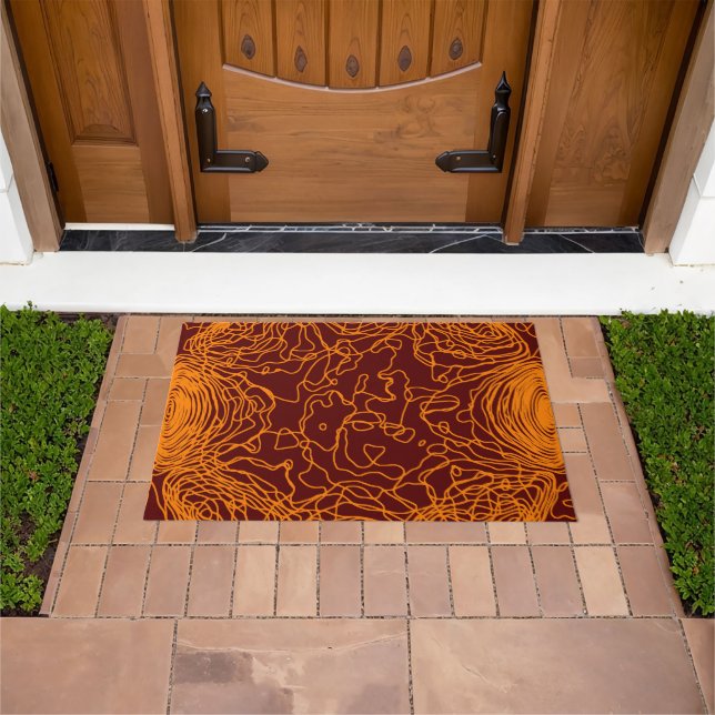 Orange Yarn Door Mat Fußmatte (Außenbereich)