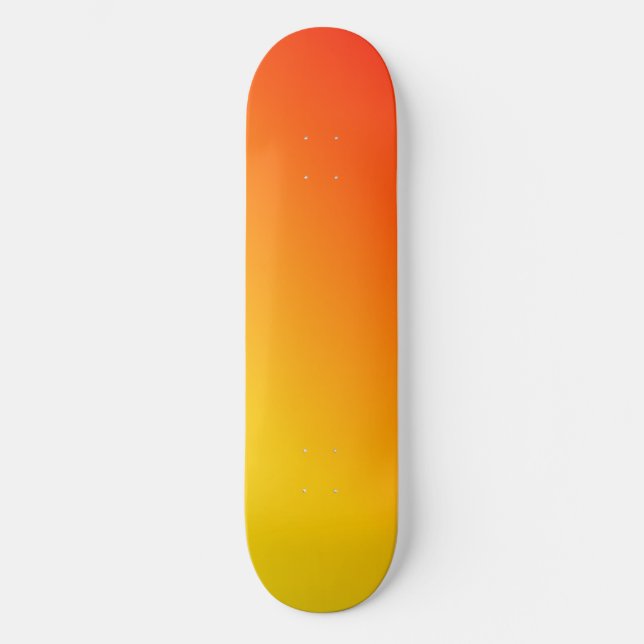 Orange Yellow Ästhetik Skateboard (Vorderseite)